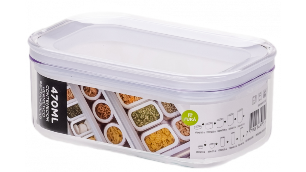 CONTENEDOR HERMETICO RECT 470ML SUKÁ